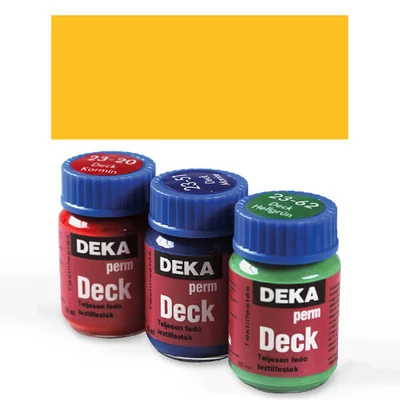 Nepriehľadná textilná farba na tmavé textílie Deka Perm Deck - 05 žltá