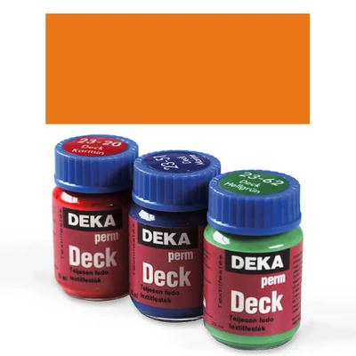 Nepriehľadná textilná farba na tmavé textílie Deka Perm Deck - 10 oranžová