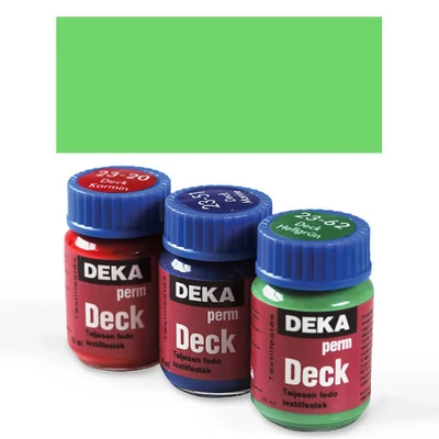 Nepriehľadná textilná farba na tmavé textílie Deka Perm Deck - 62 svetlozelená