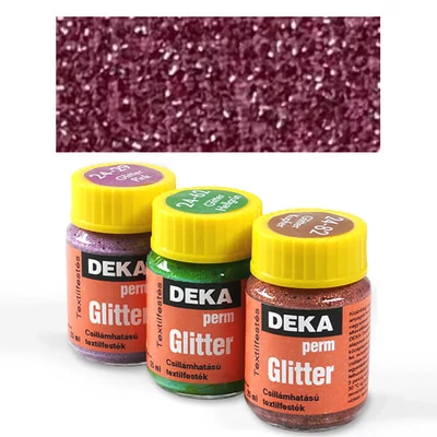 Trblietavá farba na textil Deka Perm Glitter  25 ml - 29 pink