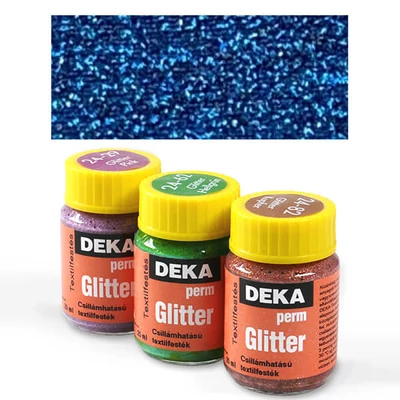 Trblietavá farba na textil Deka Perm Glitter 25 ml - 49 modrá