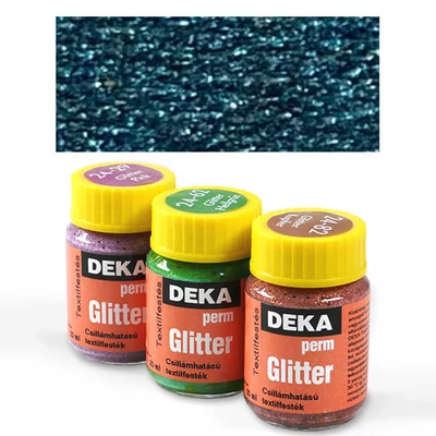 Trblietavá farba na textil Deka Perm Glitter 25 ml - 58 tyrkysová
