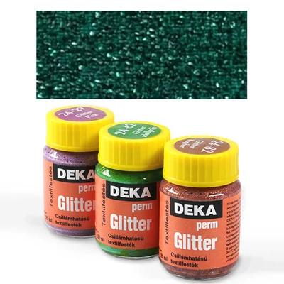Trblietavá farba na textil Deka Perm Glitter 25 ml - 64 zelená
