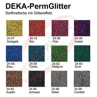 Trblietavá farba na textil Deka Perm Glitter 25 ml - v rôznych farbách