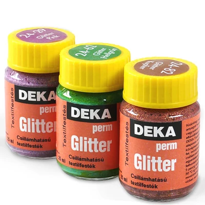Trblietavá farba na textil Deka Perm Glitter 25 ml - v rôznych farbách