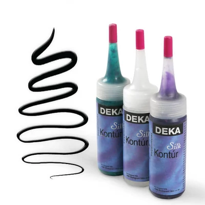 Kontúra na hodváb Deka Silk 30 ml - 90 čierna