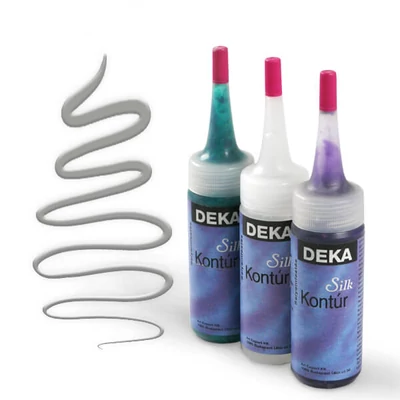 Kontúra na hodváb Deka Silk 30 ml - 96 strieborná
