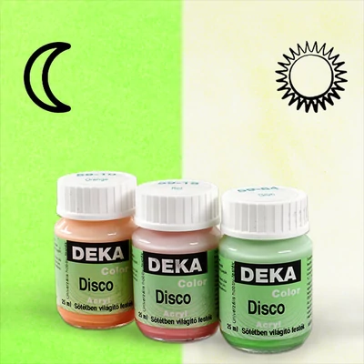 Farba svietiaca v tme Deka Color Disco - 02 šampanská