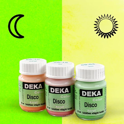 Farba svietiaca v tme Deka Color Disco - 05 žltá