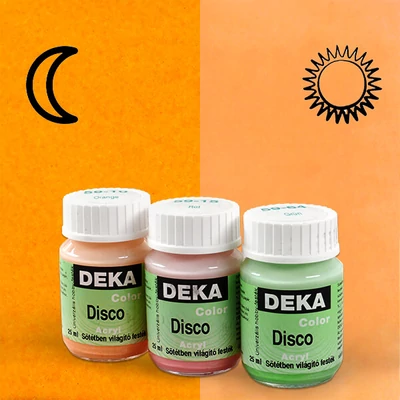 Farba svietiaca v tme Deka Color Disco - 10 oranžová