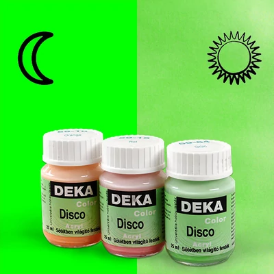 Farba svietiaca v tme Deka Color Disco - 64 zelená