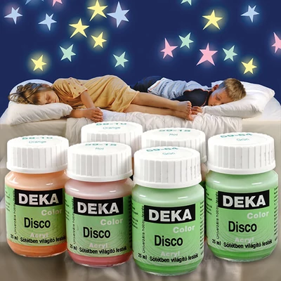 Farba svietiaca v tme Deka Color Disco - v rôznych farbách