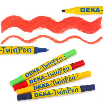 Obojstranná fixka na textil Deka TwinPen - 19 červená