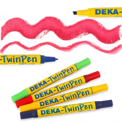 Obojstranná fixka na textil Deka TwinPen - 20 karmínová