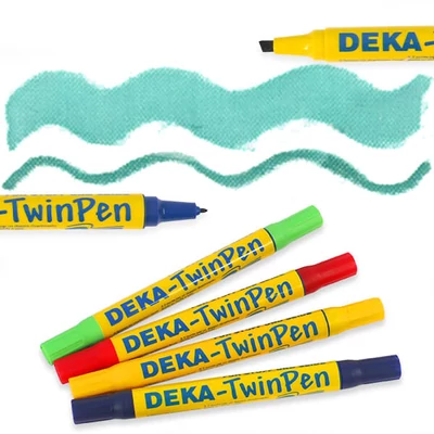 Obojstranná fixka na textil Deka TwinPen - 58 tyrkysová