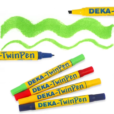 Obojstranná fixka na textil Deka TwinPen - 62 svetlozelená