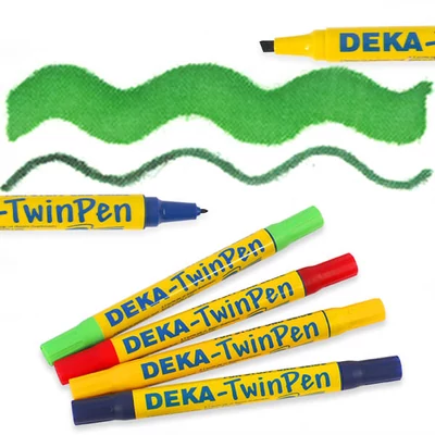 Obojstranná fixka na textil Deka TwinPen - 64 zelená