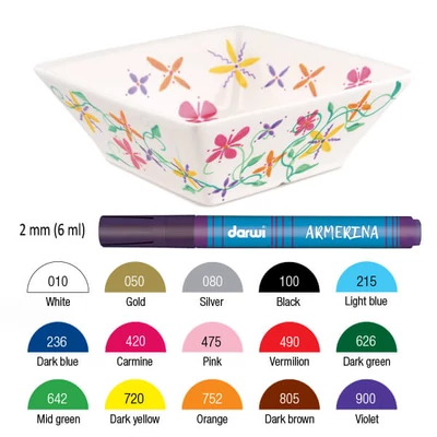 Porcelánový popisovač, Armerina, Darwi - v rôznych farbách