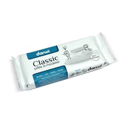 Plastelína schnúca na vzduchu Darwi Classic, 500 g - biela