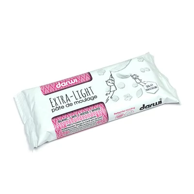 Plastelína schnúca na vzduchu Darwi Extra Light, 160 g - biela
