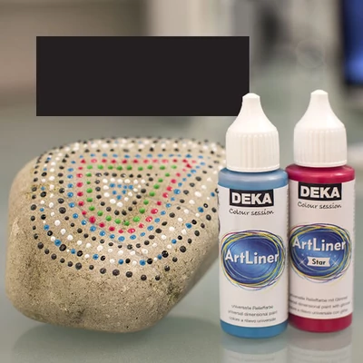 Univerzálna 3D farba Deka Art Liner, 30 ml - čierna