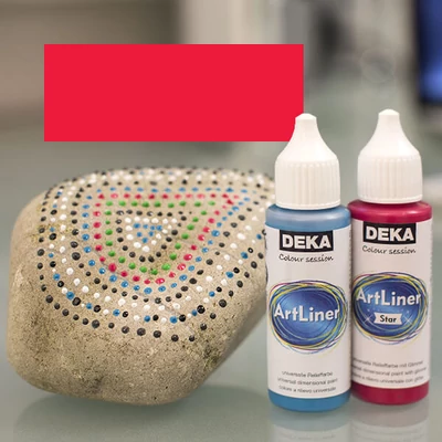 Univerzálna 3D farba Deka Art Liner, 30 ml - červená