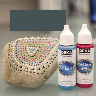 Univerzálna 3D farba Deka Art Liner, 30 ml 30 ml - sivá