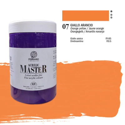 Akrylová farba Ferrario Master, 1000 ml - 07, orange yellow