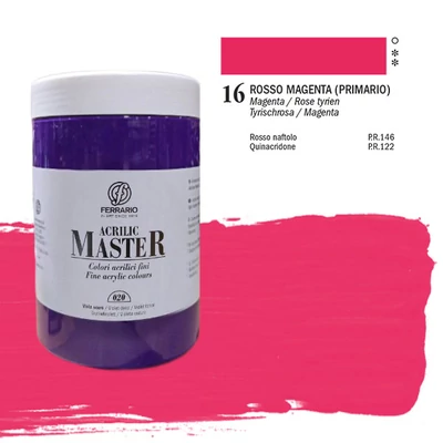 Akrylová farba Ferrario Master, 1000 ml - 16, tyrian rose