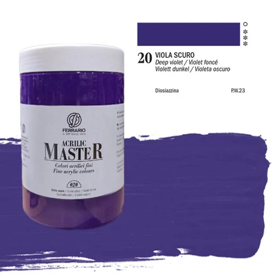 Akrylová farba Ferrario Master, 1000 ml - 20, deep violet