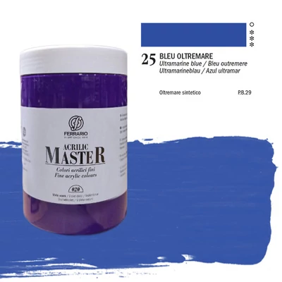 Akrylová farba Ferrario Master, 1000 ml - 25, ultramarine blue