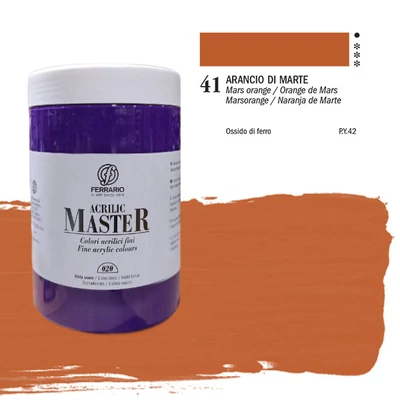 Akrylová farba Ferrario Master, 1000 ml - 41, mars orange