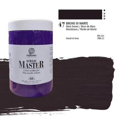 Akrylová farba Ferrario Master, 1000 ml - 47, mars brown