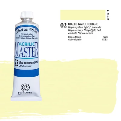 Akrylová farba Ferrario Master, 60 ml - 02, napoli yellow light