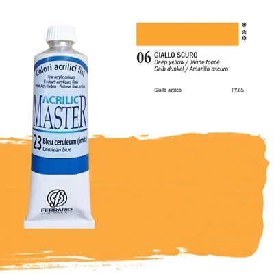 Akrylová farba Ferrario Master, 60 ml - 06, deep yellow