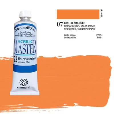 Akrylová farba Ferrario Master, 60 ml - 07, orange yellow