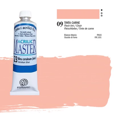 Akrylová farba Ferrario Master, 60 ml - 09, flesh tint