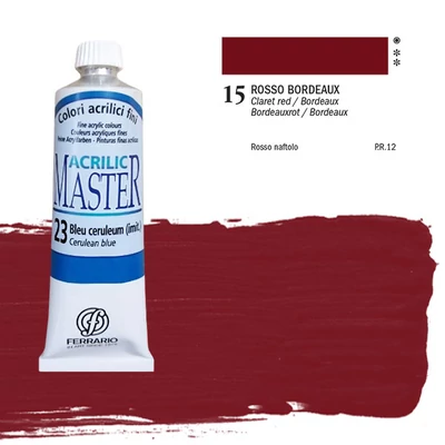 Akrylová farba Ferrario Master, 60 ml - 15, claret red