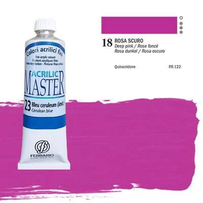 Akrylová farba Ferrario Master, 60 ml - 18, deep pink