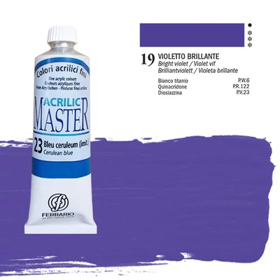 Akrylová farba Ferrario Master, 60 ml - 19, bright violet