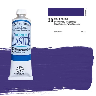 Akrylová farba Ferrario Master, 60 ml - 20, deep violet
