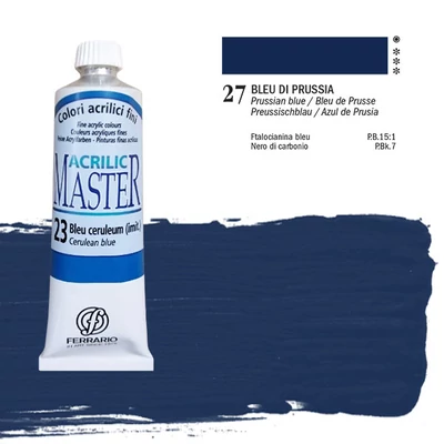 Akrylová farba Ferrario Master, 60 ml - 27, prussian blue