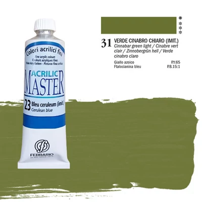 Akrylová farba Ferrario Master, 60 ml - 31, cinnabar green light