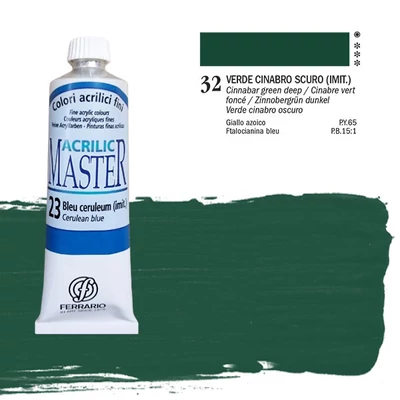 Akrylová farba Ferrario Master, 60 ml - 32, cinnabar green light