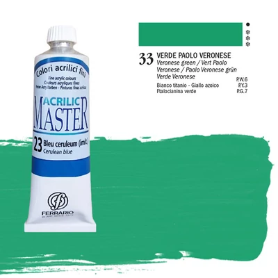 Akrylová farba Ferrario Master, 60 ml - 33, veronese green