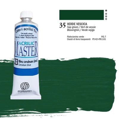 Akrylová farba Ferrario Master, 60 ml - 35, sap green