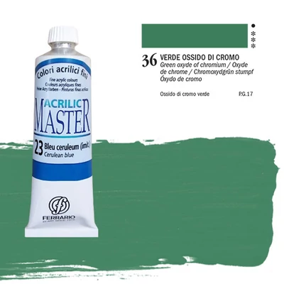 Akrylová farba Ferrario Master, 60 ml - 36, oxyde of chromium green