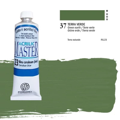 Akrylová farba Ferrario Master, 60 ml - 37, green earth