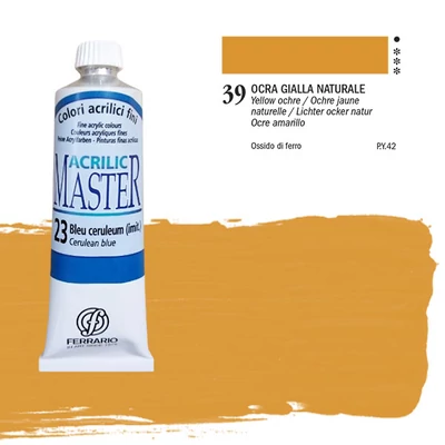 Akrylová farba Ferrario Master, 60 ml - 39, yellow ochre