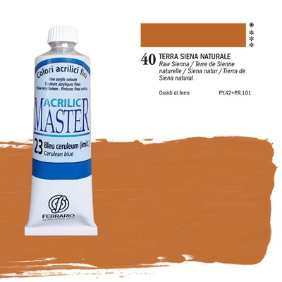 Akrylová farba Ferrario Master, 60 ml - 40, raw sienna